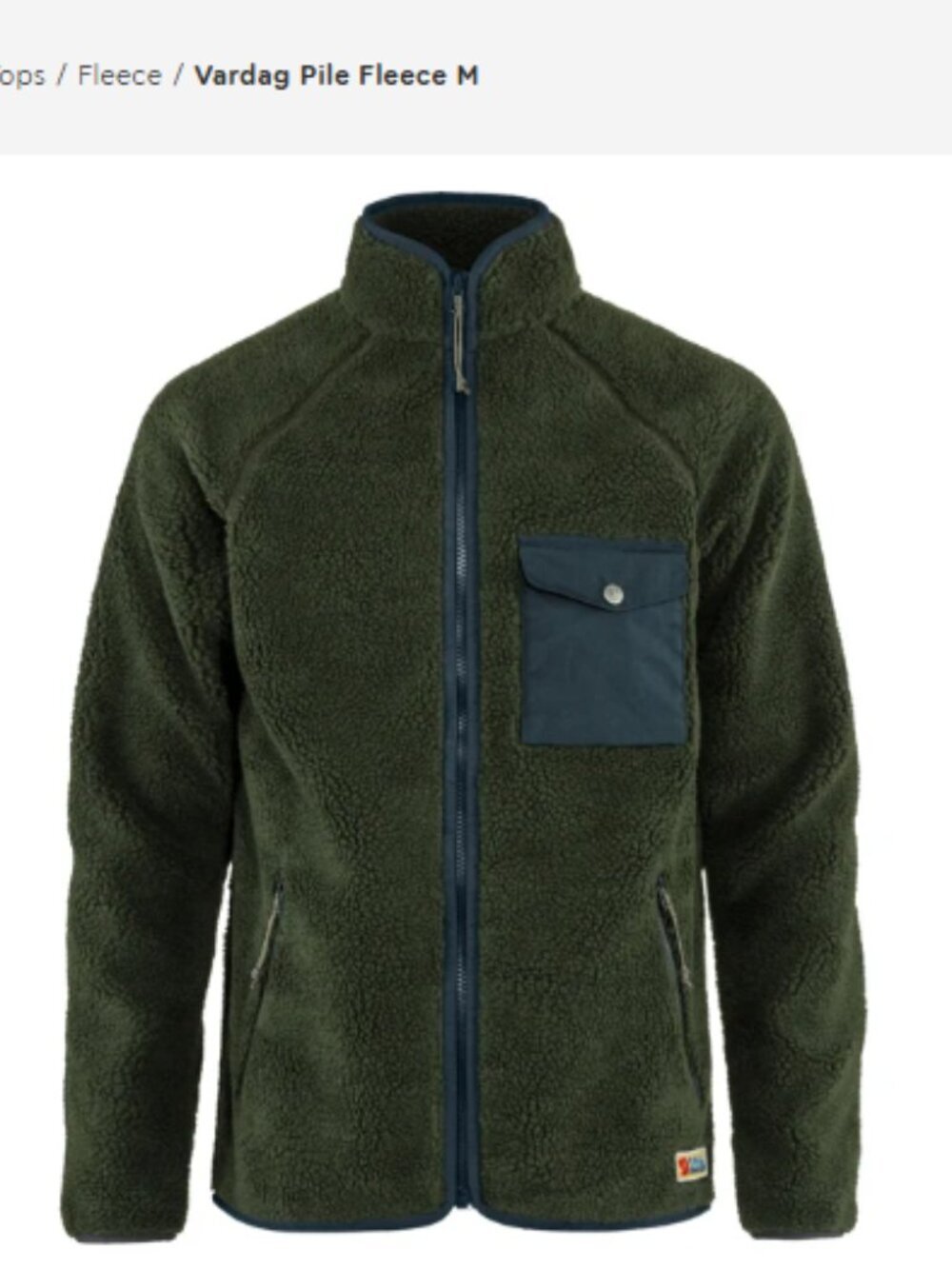 Fjallraven Men's Large Vardag Pile Fleece Jacket Shirt Green NWT Flat Knit